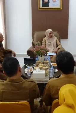 Sambut Wabup Tanjabbar, Plh Bupati Inhil Bahas Strategi Bersama Turunkan Stunting